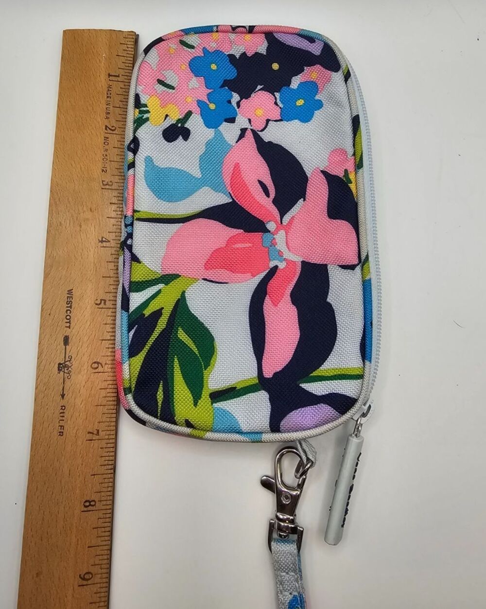 Vera Bradley Floral Wristlet Wallet Multicolor Zip Pouch Organizer Case - Picture 5 of 7